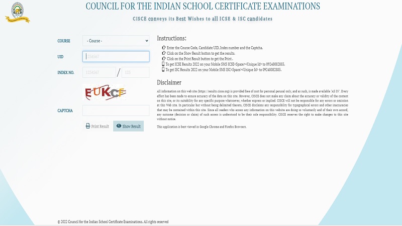 ISC 12th Board Result 2022