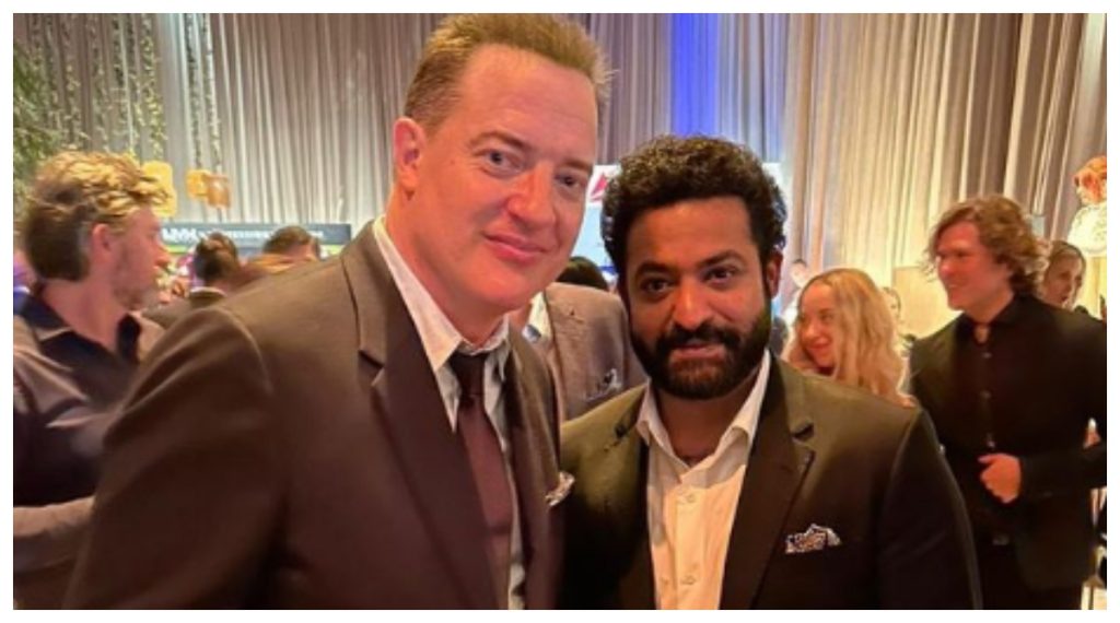 NTR shares pictures with Brendan Fraser