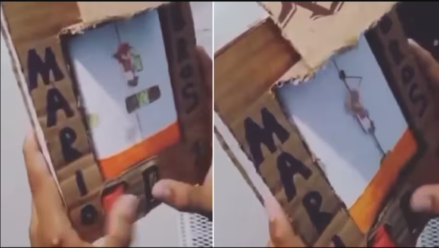 Viral Video child-in-venezuela made mario game with the help of cardboard news in hindi