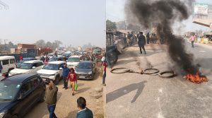 Strike in Hazipur