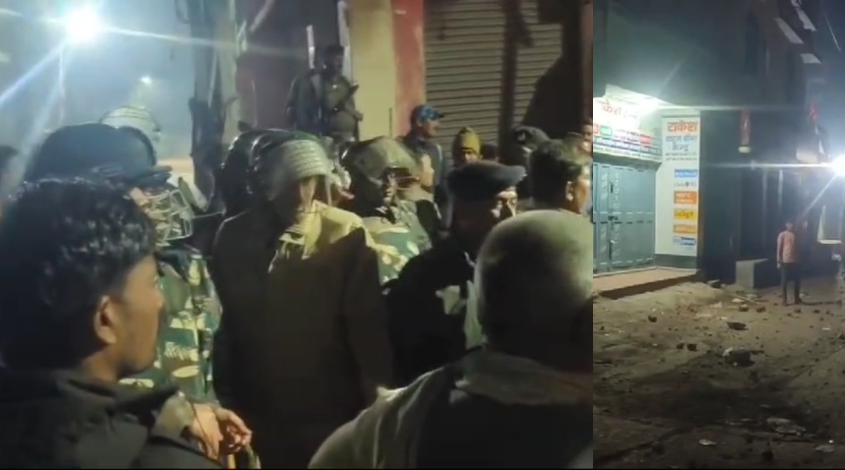Stone pelting on idol immersion procession