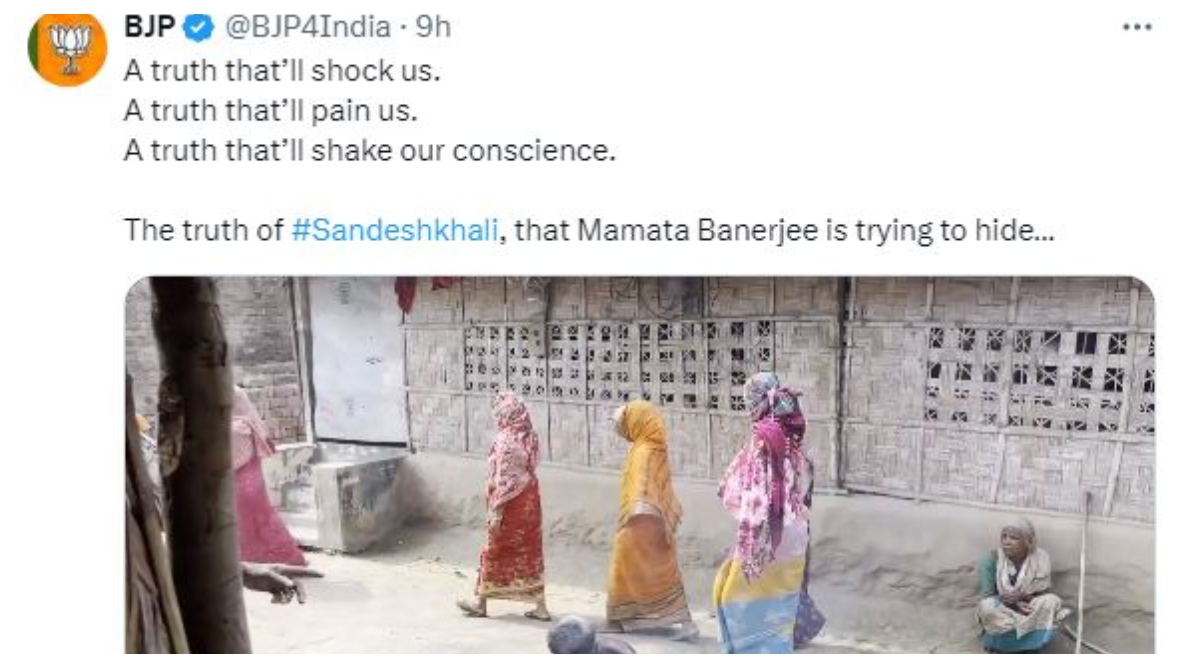 bjp issued a documentary on sandeshkhali violence