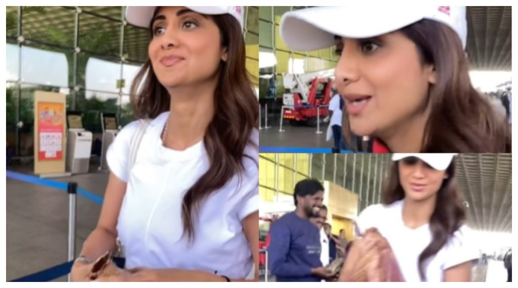 fan suprise Shilpa Shetty at airport news in hindi
