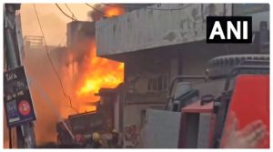 fire in factory of narela in delhi
