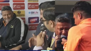 IND VS ENG sarfaraj khan fathers reaction on his debut went viral on soical media news in hindi