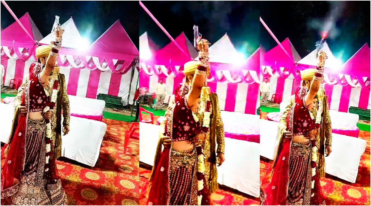 Photo of नई नवेली दुल्हन का ‘रिवाल्वर रानी’ अवतार, एक के बाद एक फायर