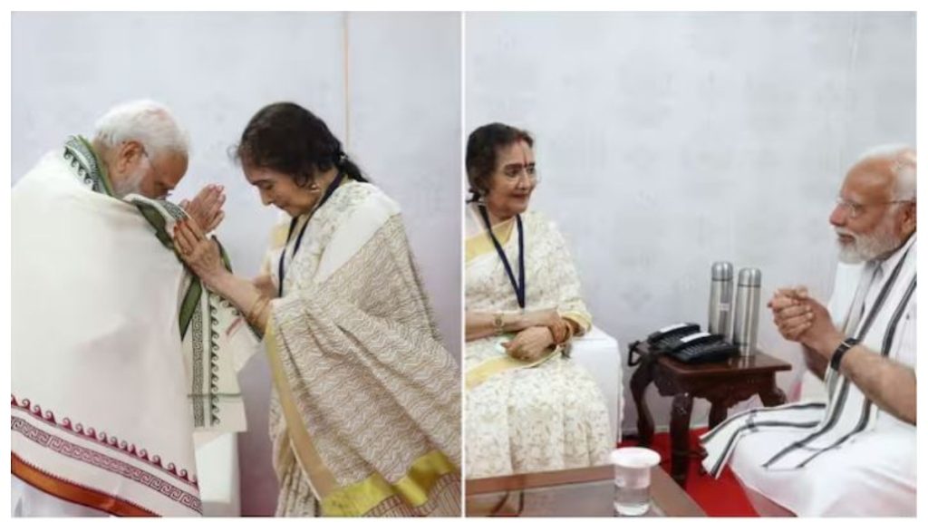 PM Narendra Modi PM Narendra Modi met Vyjayanti Mala, shared pictures