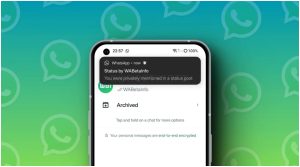 WhatsApp new feature of mentioning Contact in status