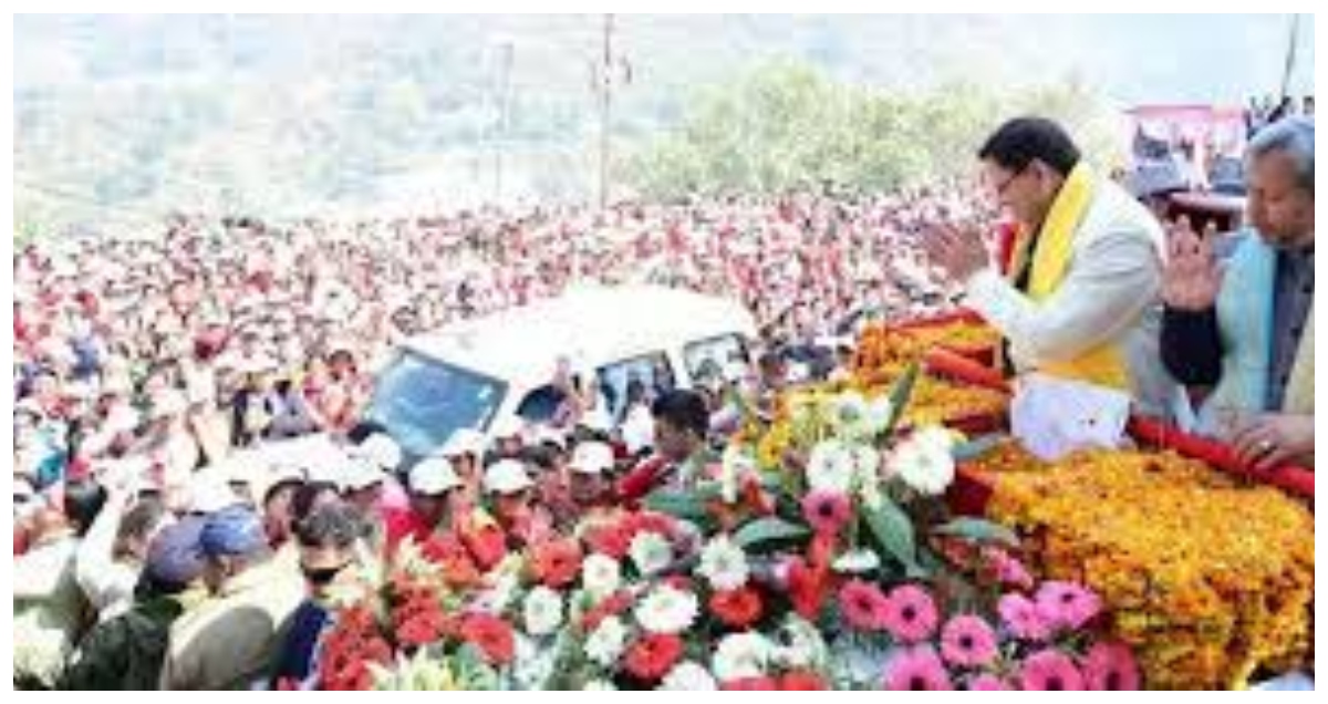 Photo of Uttarakhand: चमोली में भव्य रोड शो आयोजित, CM धामी मौजूद