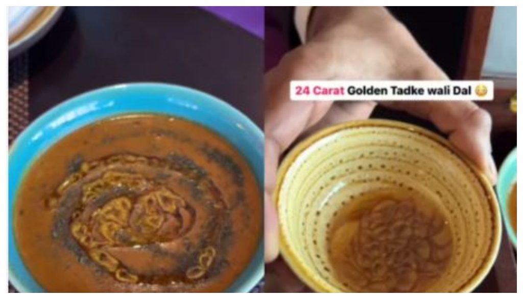 Dubai Restaurant Dubai's dal flavored with '24 carat gold'