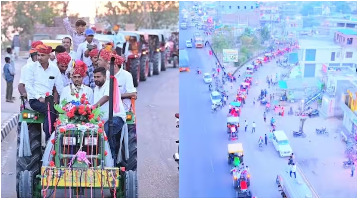Photo of Rajasthan: 101 ट्रैक्टर पर बारात लेकर निकला दूल्हा, 500 बाराती शामिल
