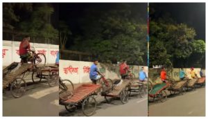 Bangladesh Viral Video Bangladesh left India behind in Jugaad, connected many rickshaw pullers with one street vendor and…