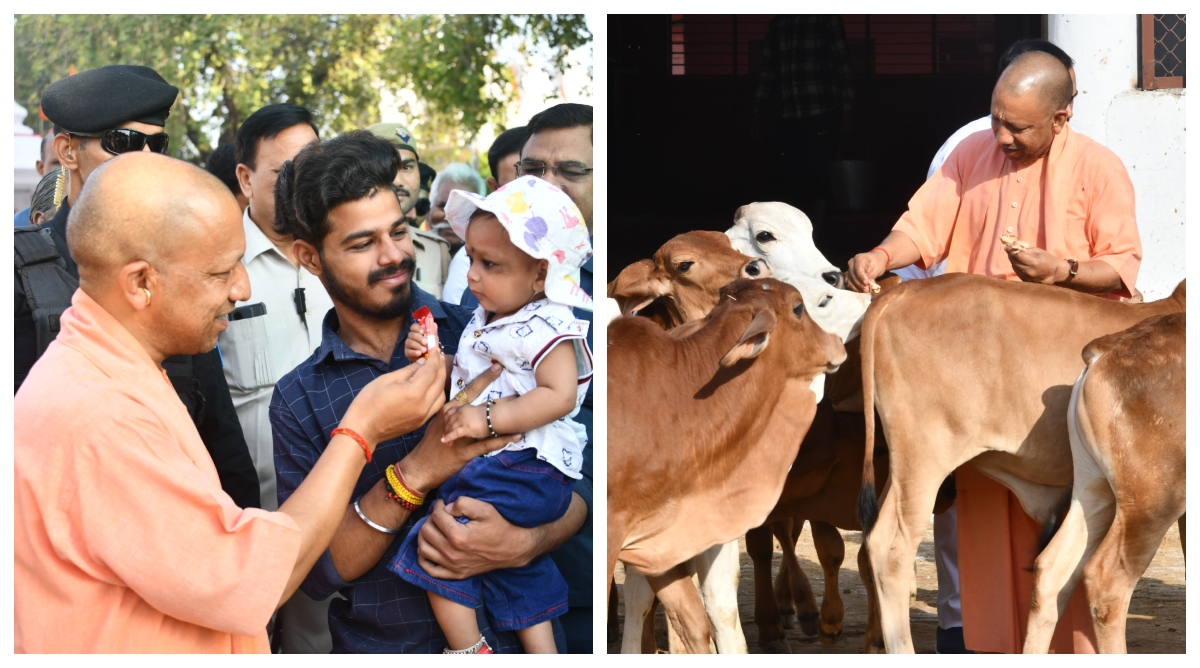 Photo of चुनावी व्यस्तता के बीच गोसेवा में रमे CM योगी, फिर झलका बाल प्रेम