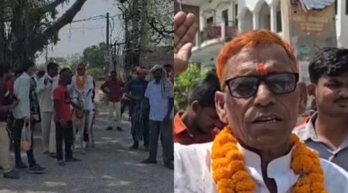 Photo of अजब-गजब: गोपालगंज में गधे पर बैठकर नामांकन के लिए पहुंचा निर्दलीय प्रत्याशी