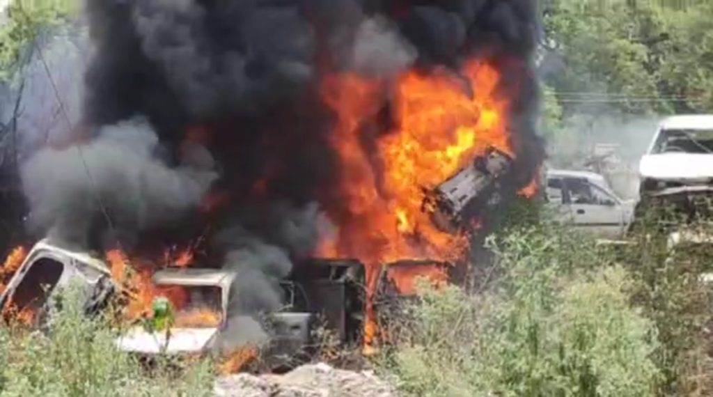 Vehicles Caught Fire