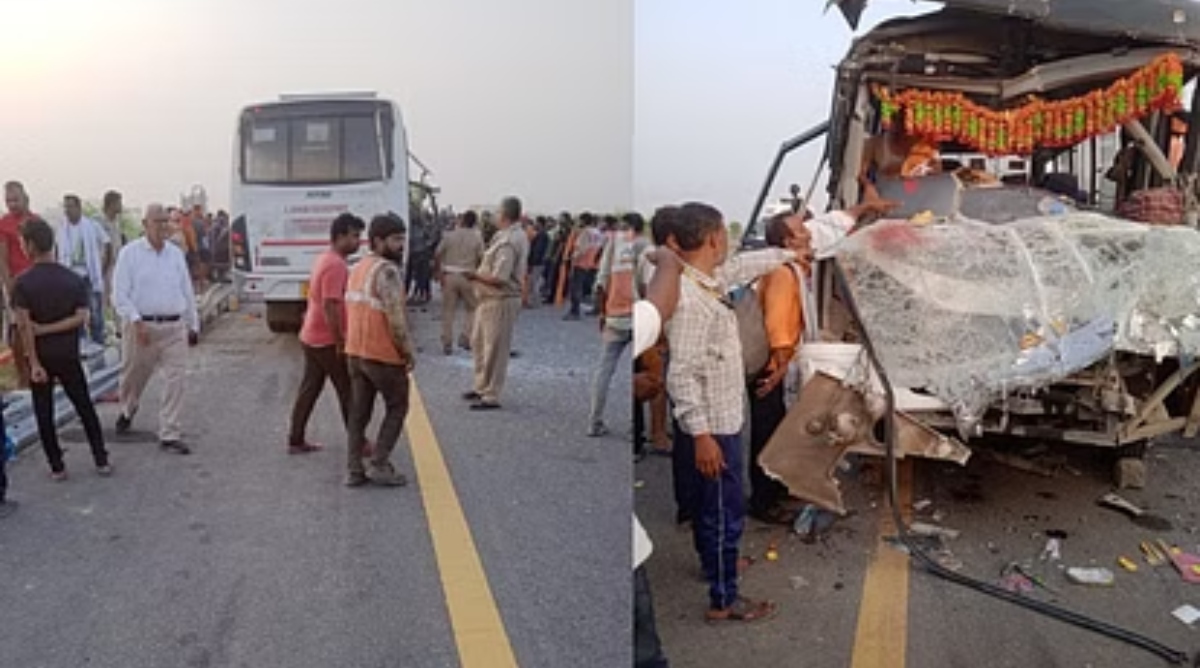 Photo of Ghazipur: पूर्वांचल एक्सप्रेस-वे पर बड़ा हादसा, खड़े ट्रक में घुसी श्रद्धालुओं से भरी बस, 4 की मौत; कई लोग घायल