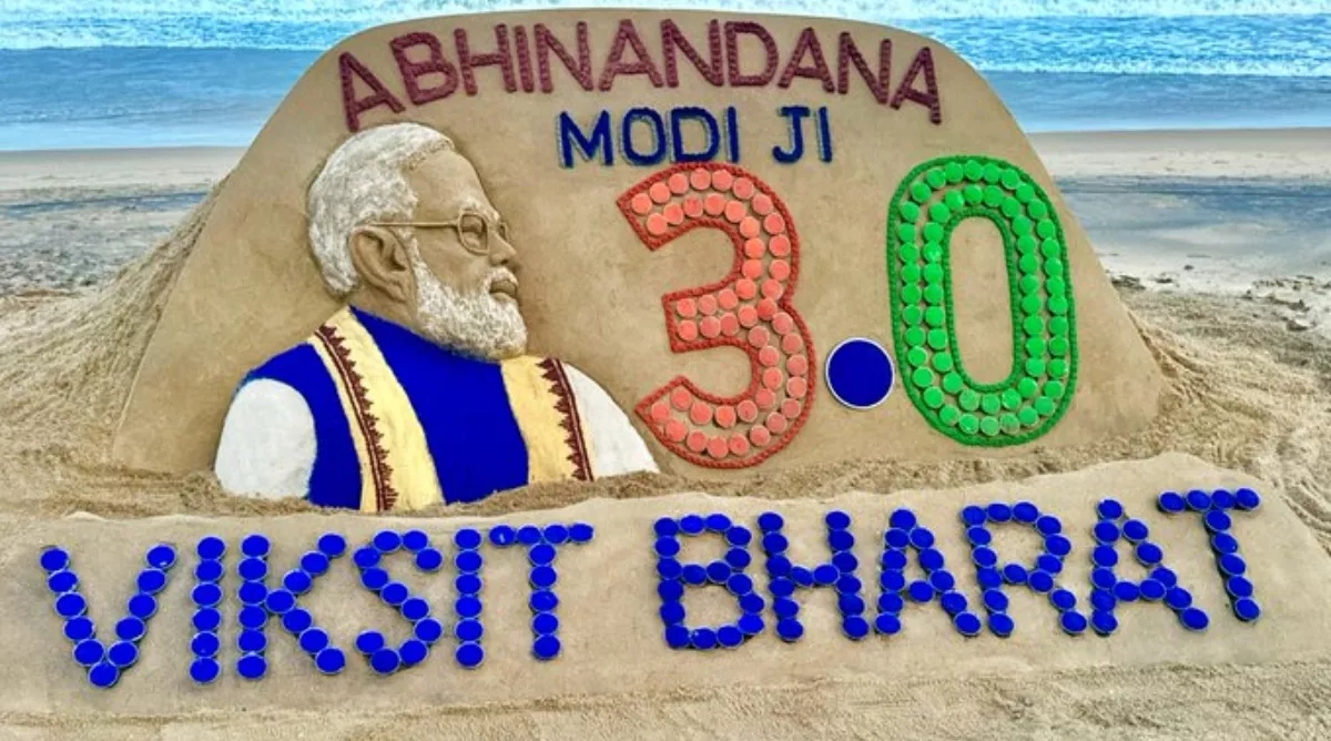 Photo of PM Modi Oath Ceremony: रेत कलाकार सुदर्शन पटनायक ने खास अंदाज में दी मोदी 3.0 की बधाई, रेत पर बनाई सुंदर कलाकृति