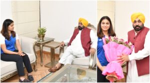 CM Mann Meets Manu Bhaker