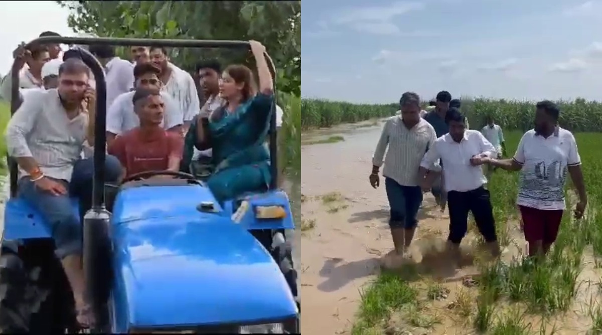 Photo of Muzaffarnagar : नहीं पहुंची गाड़ी, ट्रैक्टर पर निरीक्षण करने पहुंचे अधिकारी, ग्रामीणों को दिया भरोसा