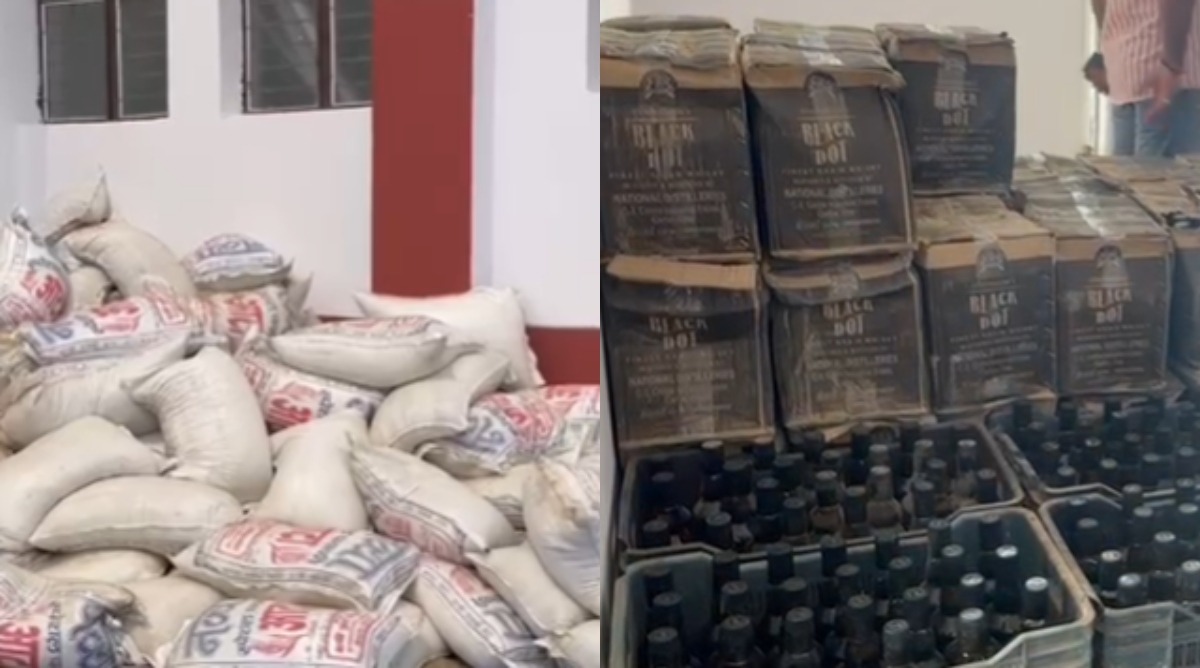 Photo of Smuggling : ट्रक में ऊपर रखा मुर्गियों का चारा, उसके नीचे बेवड़ों का ‘सहारा’