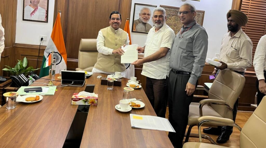 Meeting with central minister