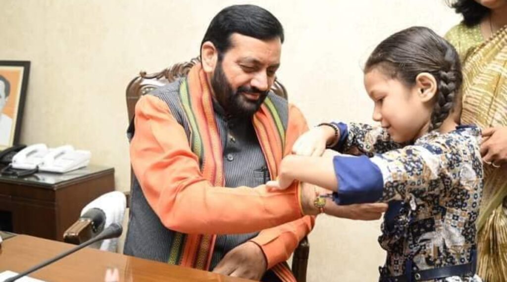 Rakhi tied to CM Saini