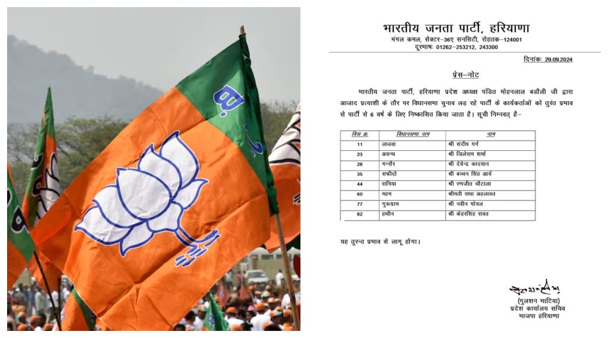 Photo of BJP ने निर्दलीय उम्मीदवार के रूप में चुनाव लड़ने वाले  8 नेताओं को पार्टी से 6 साल के लिए किया निष्कासित