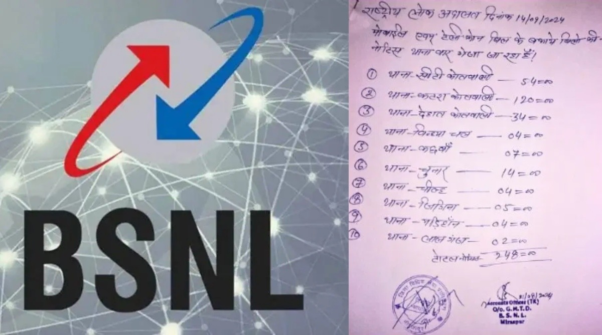 Photo of बिल जमा करने के लिए मिर्जापुर पुलिस के पास नहीं दो रुपये! वसूलने के लिए BSNL अधिकारी ने कोर्ट में लगाई गुहार