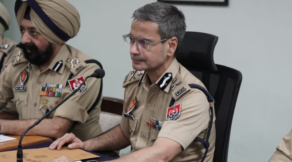 DGP Punjab in a meeting