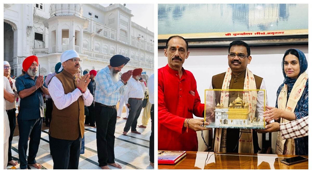 Photo of मुख्य सचिव के.ए.पी. सिन्हा दरबार साहिब और दुर्ग्याणा मंदिर में हुए नतमस्तक