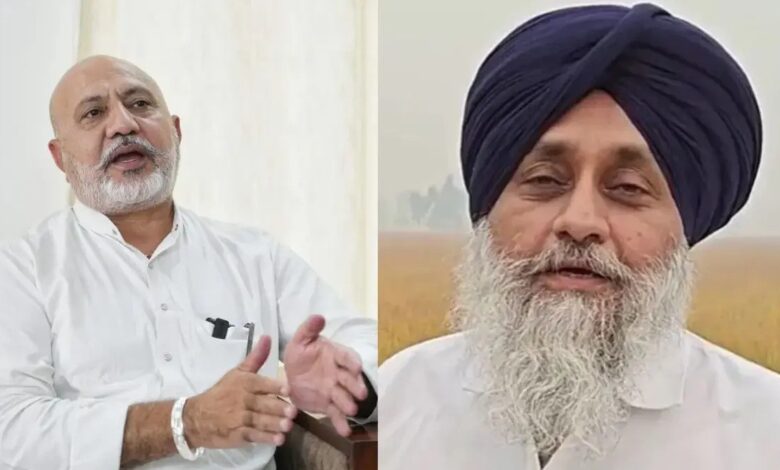 Baltej Pannu and Sukhbir Badal