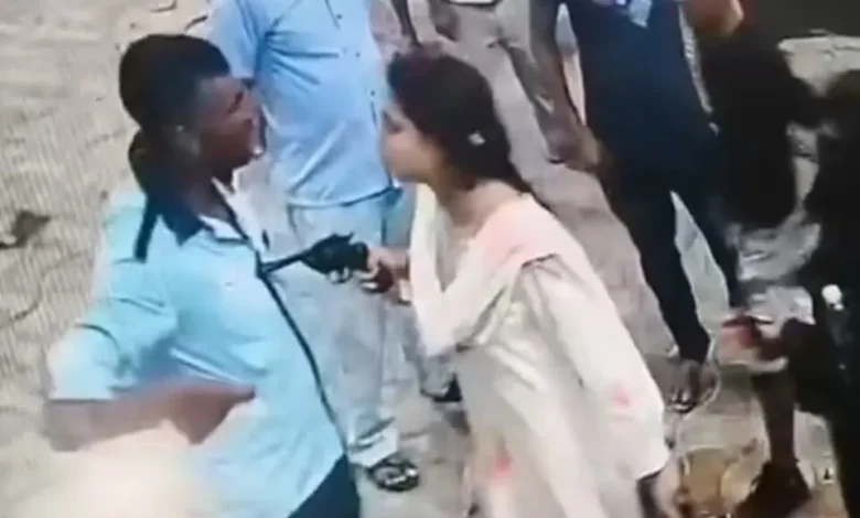 Girl Threatens Pump Attendant :