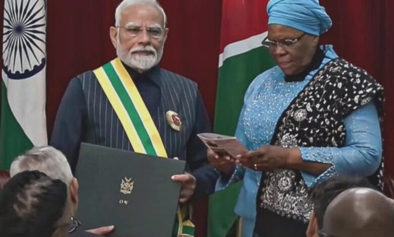 PM Modi conferred with Namibia's highest award