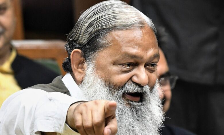 Anil Vij Targets Congress