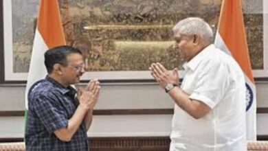 Photo of उपराष्ट्रपति धनकड़ से मिले अरविंद केजरीवाल, X पर साझा की तस्वीर