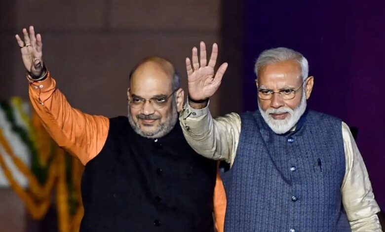 Home Minister Amit Shah and PM Modi.