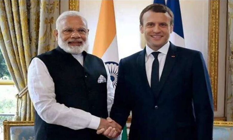 PM Modi Talks To Macron