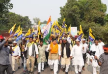 Photo of ‘रोज़गार दो सामाजिक न्याय दो’ पदयात्रा सातवें दिन पहुंची अमेठी, आप सांसद संजय सिंह का हुआ भव्य स्वागत