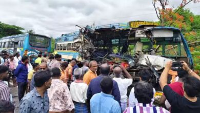 Photo of तमिलमाडु में दर्दनाक हादसा, आमने-सामने टक्कराई 2 बसें, 6 की मौत, 30 घायल