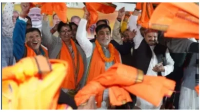 Photo of कृषि मंत्री रामकृपाल यादव दानापुर में गमछा लहराते हुए पवन सिंह के गाने पर झूमे