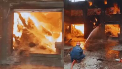 Photo of लुधियाना स्थित फीड फैक्ट्री में लगी भीषण आग, फायर ब्रिगेड टीम मौके पर पहुंची