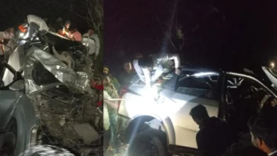 Photo of शादी के बाद देवदर्शन जा रहे कपल की कार ट्रक से टकराई, 5 की मौत