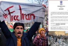 Photo of Iran Protests : ईरान में जारी हिंसक प्रदर्शन, इंडियन एंबेसी ने जारी किया अलर्ट, तुरंत निकलने की सलाह