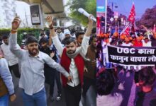 Photo of राजस्थान में UGC पर बड़ा हंगामा, लखनऊ यूनिवर्सिटी के बाहर छात्रों का विरोध प्रदर्शन