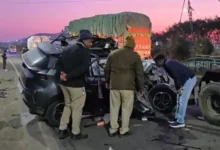 Photo of इंदौर तेजाजी नगर बायपास हादसा : कार-ट्रक टक्कर में तीन की मौत, एक घायल