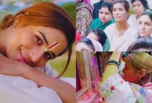 Photo of प्रेमानंद महाराज की शरण में पहुंची Poonam Pandey, बांके बिहारी मंदिर में रोती नजर आईं