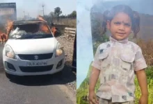Photo of कार में लगी आग, पिता के सामने चार वर्षीय मासूम की दर्दनाक मौत