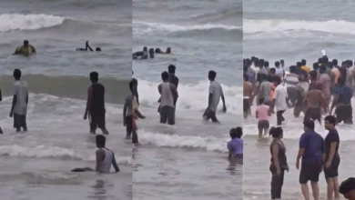 Photo of तेज लहरों में फंसे दो पर्यटक, समुद्र में नहाने के दौरान हुई मौत
