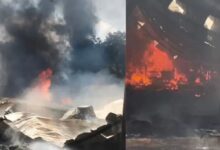 Photo of गुरुग्राम सेक्टर 88 में चार फर्नीचर गोदामों में भीषण आग, लाखों रुपये का नुकसान, 5 गाड़ियां बचाव अभियान में जुटी