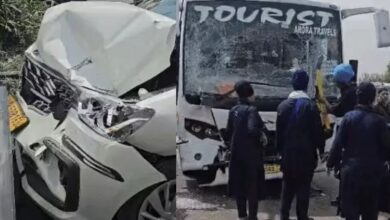 Photo of करनाल हाईवे पर बड़ा हादसा, 9 वाहन आपस में टकराए, कई श्रद्धालु घायल
